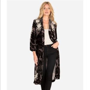 BNWT Johnny Was Santal Camo Velvet Kimono Coat M